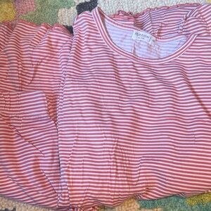 Minnow Pink Striped Women's Pajama Set